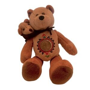 Ty‎ Beanie Babies Sacagawea & Pomp Native American teddy bears with dollar coin